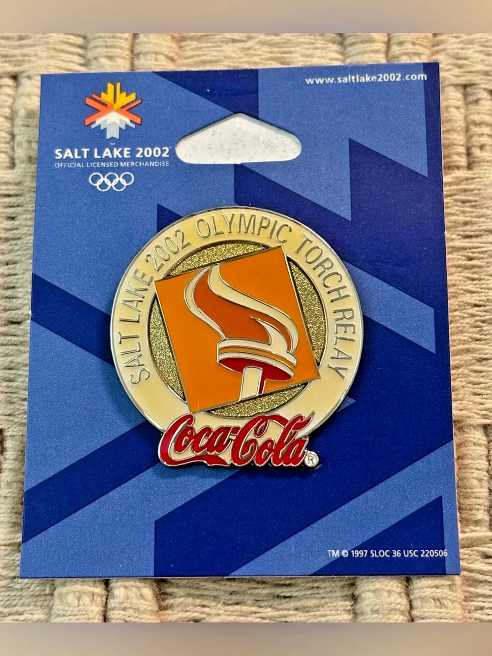 OLYMPICS Winter Games 2002 Salt Lake City Torch Relay Coca-Cola Pin